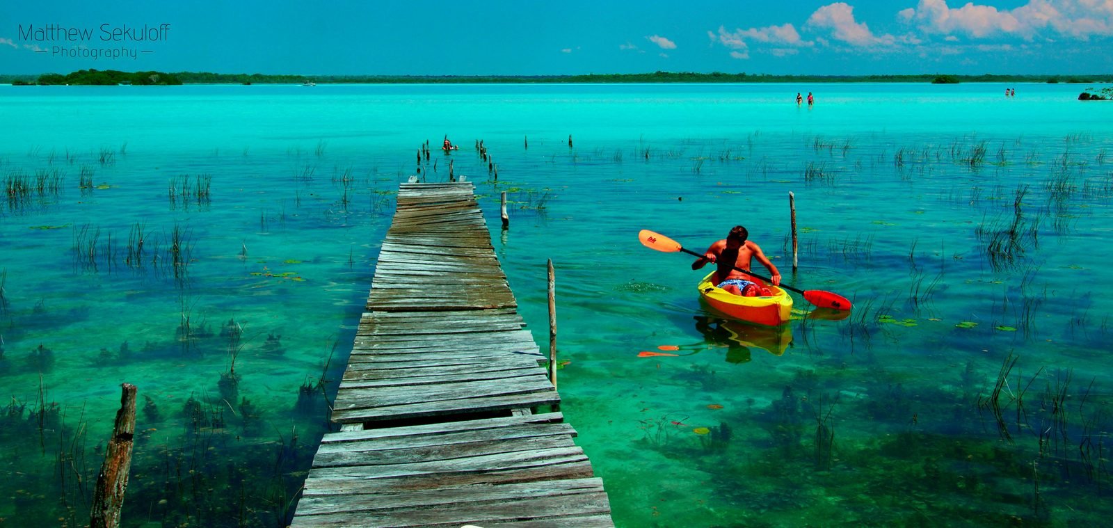 Kayaking on Bacalar Lagoon