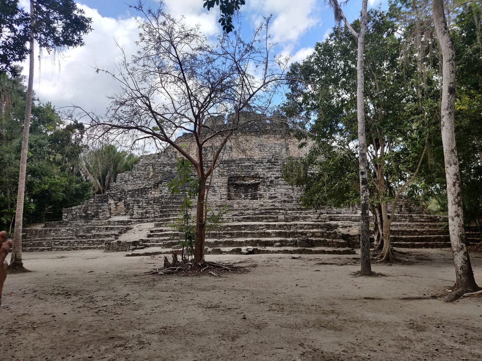 A plaza at the Chacchoben ruins