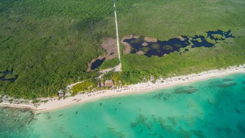 Palancar Beach from the air