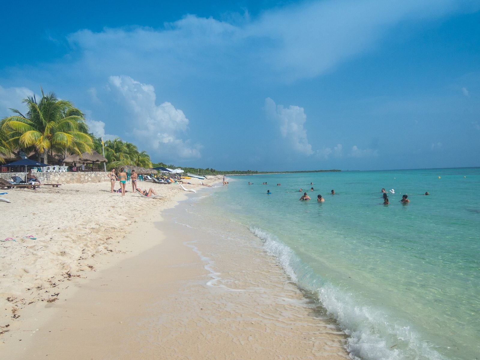 White-sand beach at Palancar, Cozumel