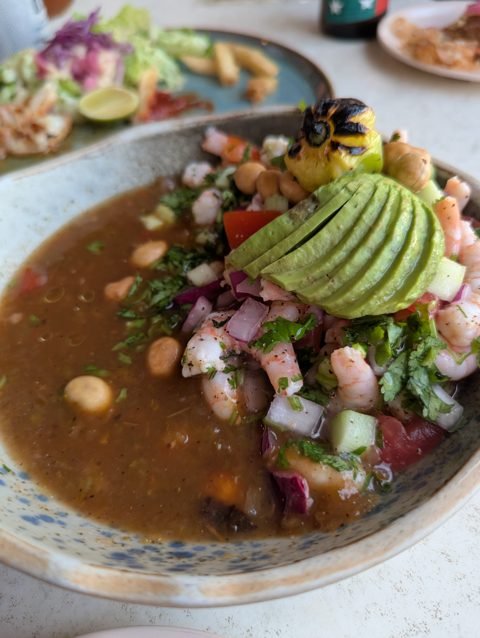 A seafood cocktail in Progreso