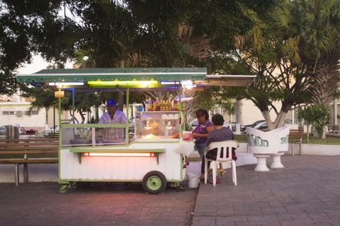 A snack cart on the Malecón in Progreso